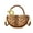 Brown, variant on Women's Leopard Print Semi-Circular Saddle Bag - Elegant PU Leather Tote/Shoulder/Crossbody Handbag (9.8×2.7×5.1in)​