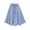 Blue, variant on Besolor Summer Midi Skirt for Women Striped Elastic Waist Drawstring Button Front A-Line Flowy Beach Vacation Skirts