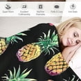 thumbnail image 3 of Nawypu  Pineapple Blanket Lightweight Cozy Warm Print Throw Blanket Adult for Crib Bed Couch Chair Living Room Travel Outdoor, 3 of 6