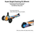 thumbnail image 6 of Luniquz Kick Scooter for Kids, Foldable Toddlers Scooter w/ LED 3 Wheels Lights, Anti-Slip Wide Deck, 3 Adjustable Height, Great Toy for Girls Outdoor Fun, Gifts for Boys Ages 3-12, 5.73lb Black, 6 of 9