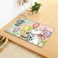 Easter Line Bunny Floor Mat Velvet Happy Easter Floor Mat Velvet Bunny