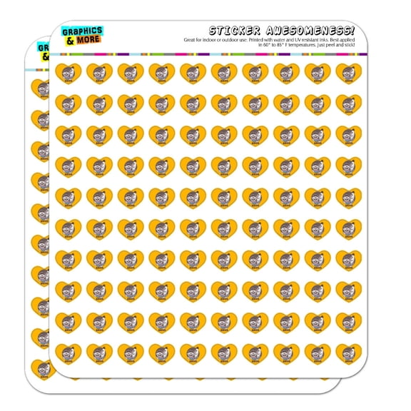 Sesame Street Bert and Ernie Bros Heart Shaped Planner Calendar Scrapbook Craft Stickers