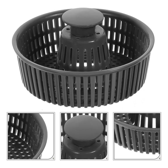 Raindrops 6-Pack Black Plastic Kitchen Sink Drain Strainers Basket Filters for Efficient Garbage Drain