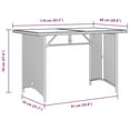 thumbnail image 4 of vidaXL Garden Table with Glass Top Brown 110x68x70 cm Poly Rattan, 4 of 5