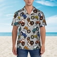 thumbnail image 4 of Lsque Color Tractor pattern Hawaiian Shirt for Men, Unisex Summer Beach Casual Short Sleeve Button Down Shirts-X-Large, 4 of 9
