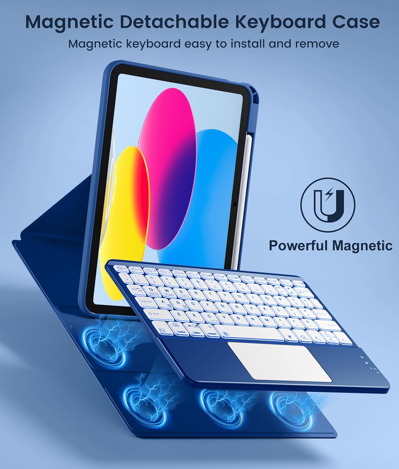 GEAK Keyboard Case for iPad A16 11th & 10th Gen, 7-Color RGB photo 5