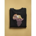 thumbnail image 2 of African Continent With Animals Sweatshirt Women -Image by Shutterstock, Female 3X-Large, 2 of 4