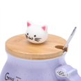 thumbnail image 3 of Taza de gato Taza de café de cerámica linda, Taza de cerámica de gato encantadora con cuchara y tapa Taza de leche de agua de café para regalo de vasos(azul oscuro) LYUMO Taza de gato Taza de café de cerámica linda, 3 of 6