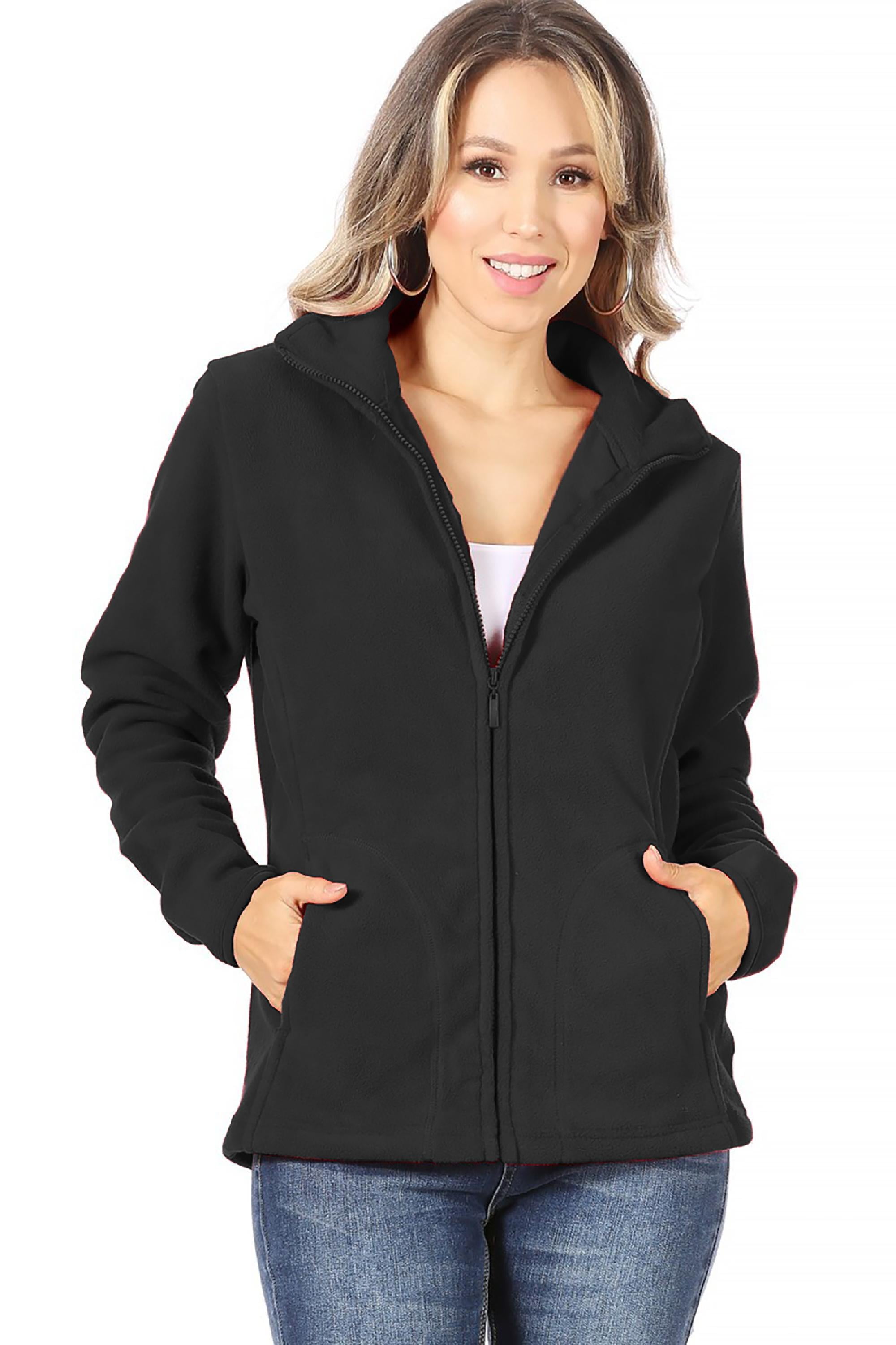 Women's Fleece, Zip-up Jacket with Side Pockets