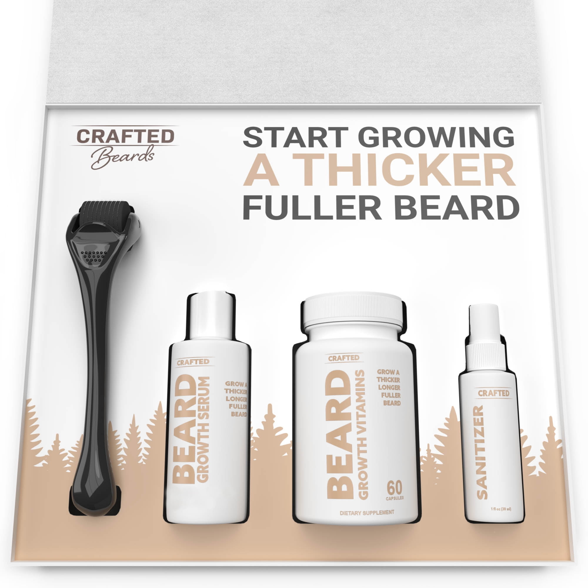 Ultimate Beard Growth Kit Fast Growth with Beard Growth Derma Roller