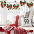 thumbnail image 6 of JeashCHAT 9 Pcs Christmas Mini Bows for Wreath Garland Christmas Tree Hanging Decorations, Plaid Bows Ornaments with Bells for Gift Box Present Decor, Small Bowknot Pendants, 6 of 6