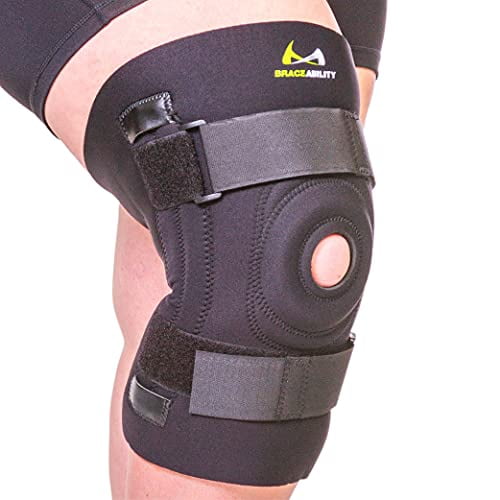 BraceAbility Bariatric Knee Brace for Large Legs - Plus Size Knee Brace with Side Stabilizers for Big Men or Women, Arthritis, Patellar Tendonitis, Obese Chondromalacia P
