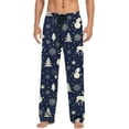 thumbnail image 5 of Top-kevin Men's Christmas Polyester Pajama Pants Soft Comfy Sleep & Lounge Pants Lightweight Drawstring Pjs Bottoms with Pockets, 5 of 7