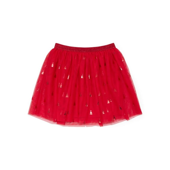 Holiday Time Girls Christmas Mesh Tutu Skirt, Sizes 4-18