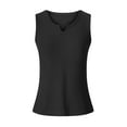 thumbnail image 5 of Besolor Women's Tank Tops 2025 V Neck Casual Summer Sleeveless Blouses Solid Color Loose Basic T Shirts, 5 of 5