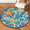 Multicolour 2, variant on CURLYOOT Round Rug 3ft Ocean Fish Area Rug, Washable Circle Mat Non Slip Floor Carpet Mat, Seaweed Soft Indoor Rugs for Entryway Living Room Dining Room Bedroom