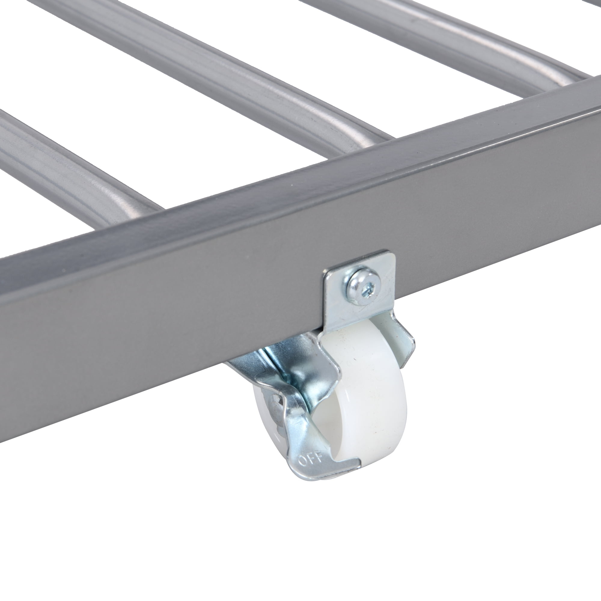 Twin Over Twin Bunk Bed with Trundle,Metal Bed Frame for Kids Adults Teens,Heavy Duty Metal Bed Frame with Safety Rail Side Ladders,Can Be Divided Into 2 Twin Beds with Trundle,Silver