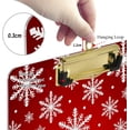 thumbnail image 4 of FMSHPON Christmas White Snowflake Red Clipboard Hardboard Wood Nursing Clip Board and Pull for Standard A4 Letter 13x9 inches, 4 of 5