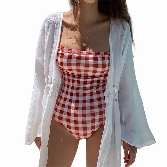 Bathing Suit Cover Up for Women Plus Size Swimsuit Coverup Summer Loose Beach Cover Up Crochet Dress White One size