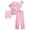 Pink Rainbow Hearts, variant on Princess Rose Girls Pajamas Set Cute Sleep Shirt Top Pajama Pants Shorts with Scrunchie 4 Piece
