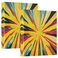 thumbnail image 2 of A Yellow Starburst 3 Ring Hardcover Binders 1.5in Round Rings for Letter-Size Folder Paper Organizer Pockets for Office Student Recipe, 2 of 9
