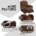 thumbnail image 4 of Funda reclinable ULTICOR para 1 asiento, terciopelo elástico, color chocolate, 4 of 7