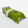 thumbnail image 3 of Ambesonne Nature Bedding Set 4 Pcs, Black Sheep White Goats, Queen, Fern Green Cream, 3 of 3