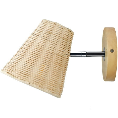 

WynBing Rattan Wall Light Bedroom Wall Sconce Fixtures Bedside Wall Lamp for Home Hotel
