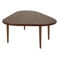 thumbnail image 4 of Weston Home Brno Mid-Century Modern Wood Teardrop 3 Legs Nesting Coffee Tables, Walnut, 4 of 11
