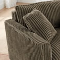thumbnail image 3 of Leumius Accent Chair Armchair,Comfy Upholstered Single Sofa Chair with 2 Pillow for Living Room,Bedroom,Brown, 3 of 8