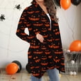 thumbnail image 6 of Kilaqueen Oversized Cardigans for Women Halloween Pumpkin Bat Print Casual Long Sleeve Open Front Knitted Sweater Cardigans Halloween Costumes, 6 of 7