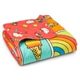 thumbnail image 6 of Hello Kitty Rainbow Red Twin Quilted Blanket 60 x 90 inches, 6 of 8