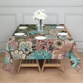 thumbnail image 3 of Vintage Pioneer Flower Collage Square Tablecloth,Waterproof Square Table Cover,Wipeable Spillproof Washable Table Cover for Home Kitchen Party Decor 42"X42"(107x107cm), 3 of 6