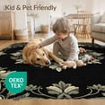 thumbnail image 4 of ODIKA 8'x10' Washable Area Rug Non-Shedding, Easy Care, Snake Covering Coiled Motif Symmetrical Border Ornamental Forest for King Size Bedroom Under Bed, Master Suite, 4 of 7