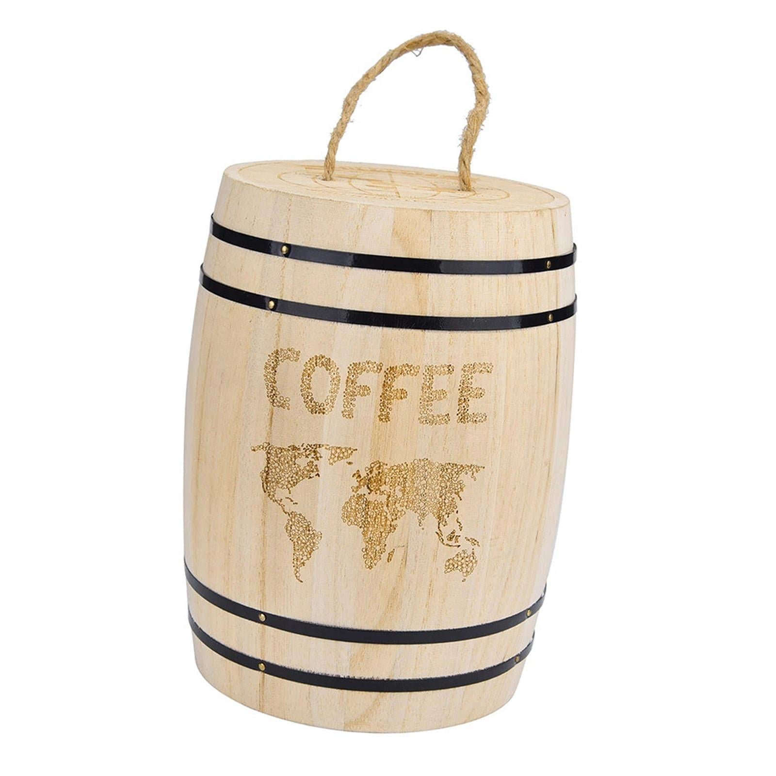 Wooden Barrel Pen Container Desk Organizer Coffee barrel Durable coffee