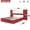 Red, variant on Anykoon  Queen Size Upholstered Platform Bed, Anti-Collision Rounded Corners, No Box Spring, Blue