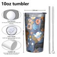 thumbnail image 4 of Dachshund and Flower 10oz Tumblers Stainless Steel Tumbler with Lid and Straw,Vacuum Insulated Double Wall Travel Tumbler Cups with Cleaning Brush for Coffee, Tea, 4 of 4