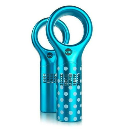 Breezee Portable Fan (2pk) - Light Blue / Light Blue Dots