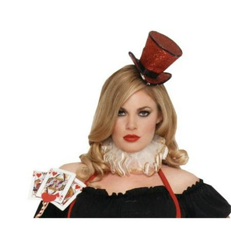 Costumes For All Occasions Ua2063Rd Mini Top Hat Glitter W Veil Rd