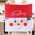 thumbnail image 5 of Nkmbld 4Pcs Christmas Dining Chair Covers, LED Christmas Chair Protector Cover Up Chair Back Cap Cover Dining Chair Back Cover Decor, Red, 5 of 8