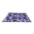 thumbnail image 2 of Ahgly Company Machine Washable Indoor Square Abstract Blue Modern Area Rugs, 8' Square, 2 of 4