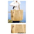 thumbnail image 6 of NexTorq Large Straw Beach Tote Bags for Women Woven Boho Handmade Shoulder Handbags for Summer Vacation Travel with Tassels, Khaki, 6 of 7