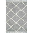 thumbnail image 2 of nuLOOM Jessie Moroccan Lattice Tassel Shag Area Rug, 7' 10" x 10', Gray, 2 of 2