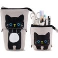 thumbnail image 1 of Estuche telescópico XCF con dibujos de gatos bonitos color gris para cosméticos y papelería, 1 of 4