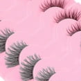 thumbnail image 4 of Half Lashes Natural Look Wispy False Eyelashes 15MM 3D Fluffy Faux Mink Lash Clear Band Cluster Wispy Cat Eye Lashes Look Like Extensions Curly Soft F, 4 of 4