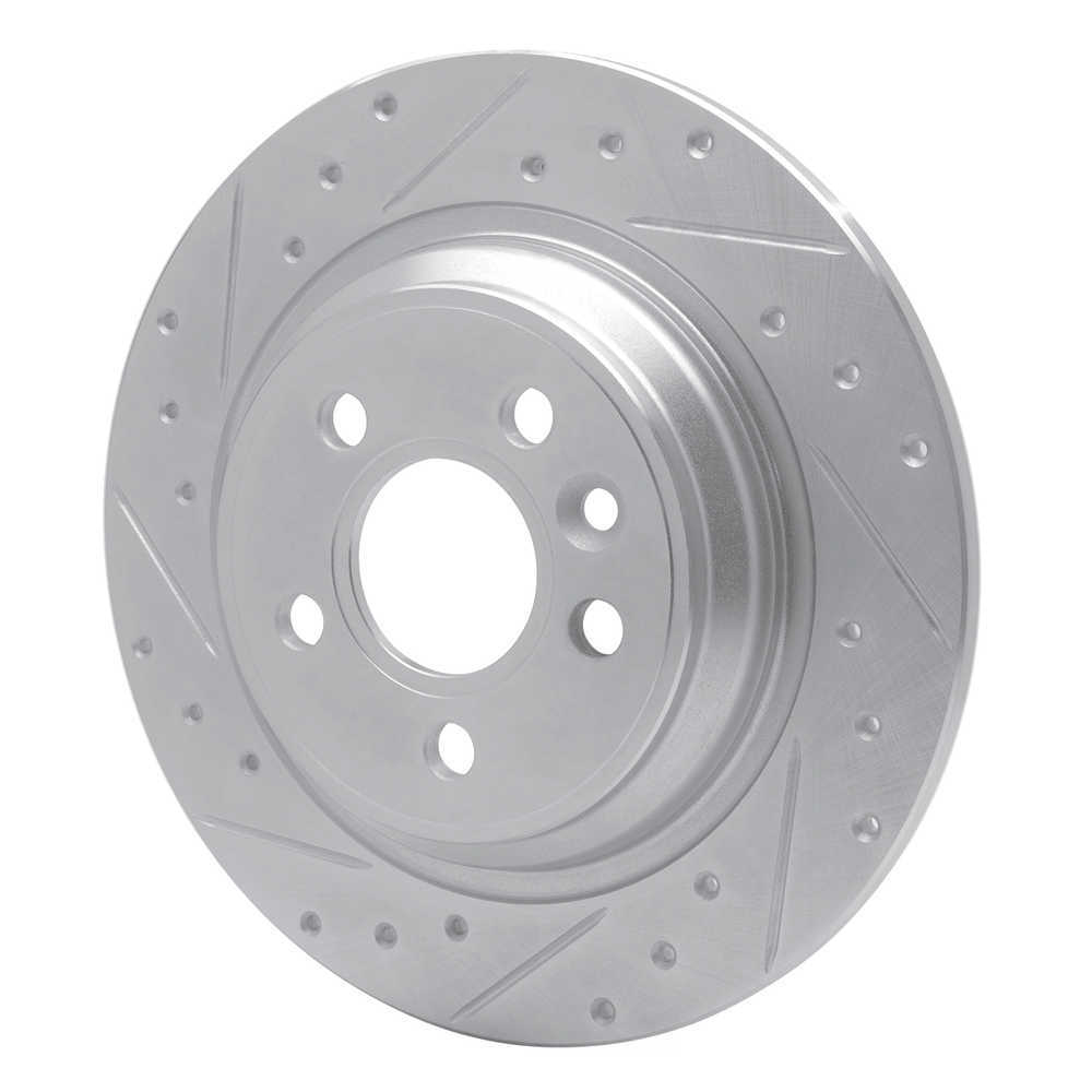 Dynamic Friction Company 631-27035L DFC Brake Rotor - Drilled And Slotted - Silver