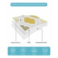 thumbnail image 4 of Quilt King Size Bedding Set, Yellow Orange Moroccan Reversible Summer Quilt 3 Pieces, Vintage Boho Geometric Pattern Gray Lightweight Bedspreads Coverlets with 2 Pillow Shams for All Seasons, 4 of 5