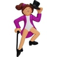 thumbnail image 1 of Female Brown Hair Tap Dancer Personalized christmas Ornament, 1 of 2
