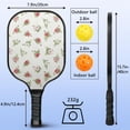 thumbnail image 4 of Pickleball Paddles Set,Pioneer Flower Floral Print Pattern Fiberglass Surface Pickleball Racket Set with 2 Indoor Outdoor Pickleball Balls and Pickleball Bag,Pickle-ball Equipment, 4 of 6