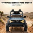 thumbnail image 4 of 12V Ford Bronco Kids Ride on Cars with Remote Control, Battery Powered Ride on Toys with All-Terrain Wheel, Toddler Electric Car with Headlights/Music/Bluetooth for Boys Girls 3-5, Blue, 4 of 8